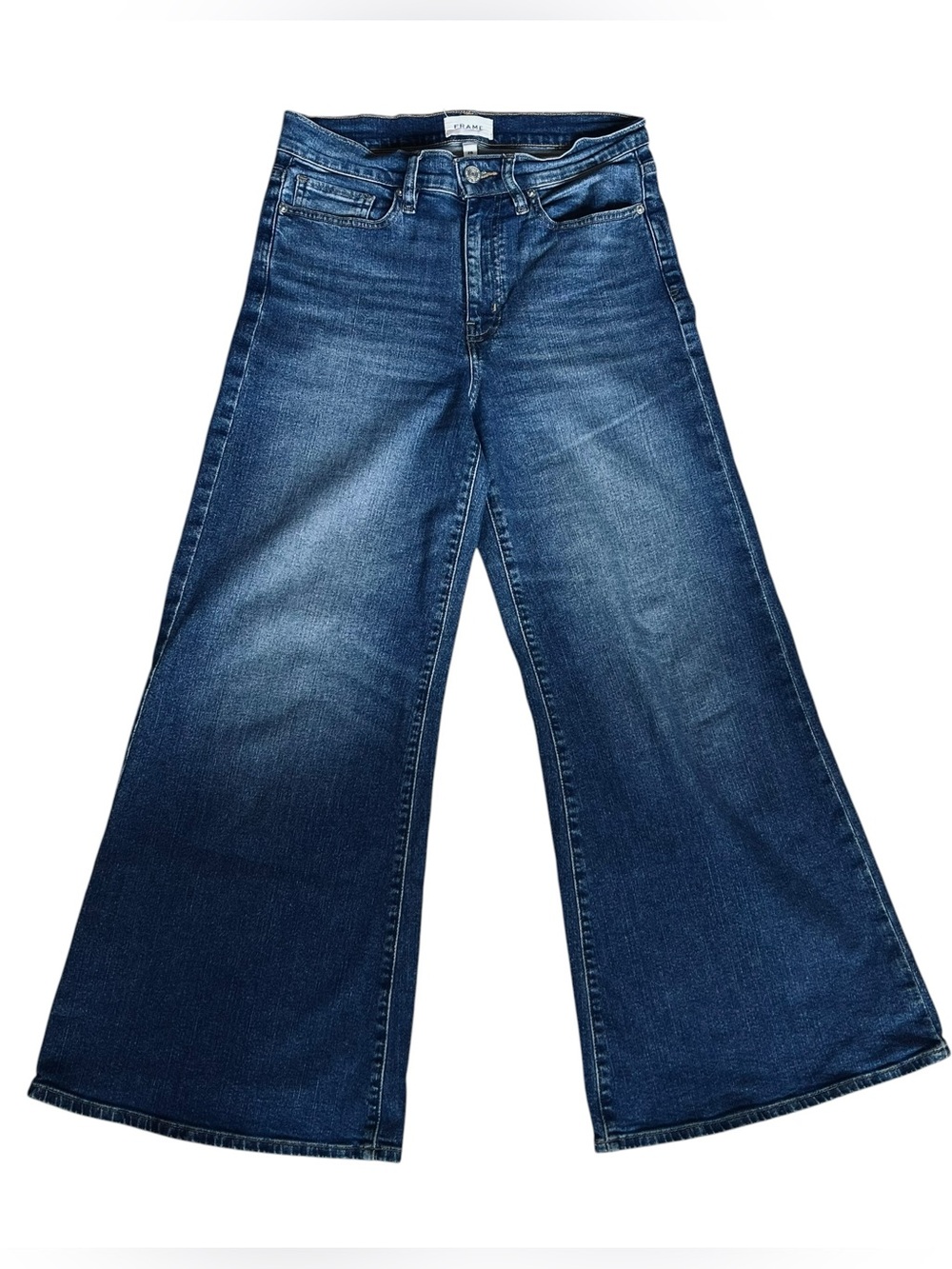 Frame Women’s Sz 28 High Rise Le Palazzo Crop Wide Leg Jeans - Picture 4 of 16